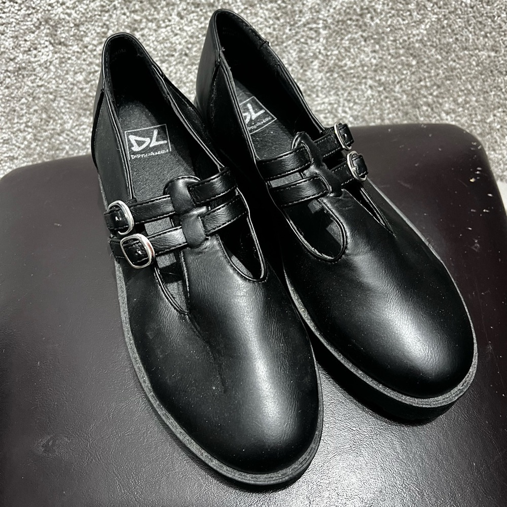 Dirty Laundry Woman’s Black Chunky Y2K platform MaryJane Slip On Shoes Size 9 M